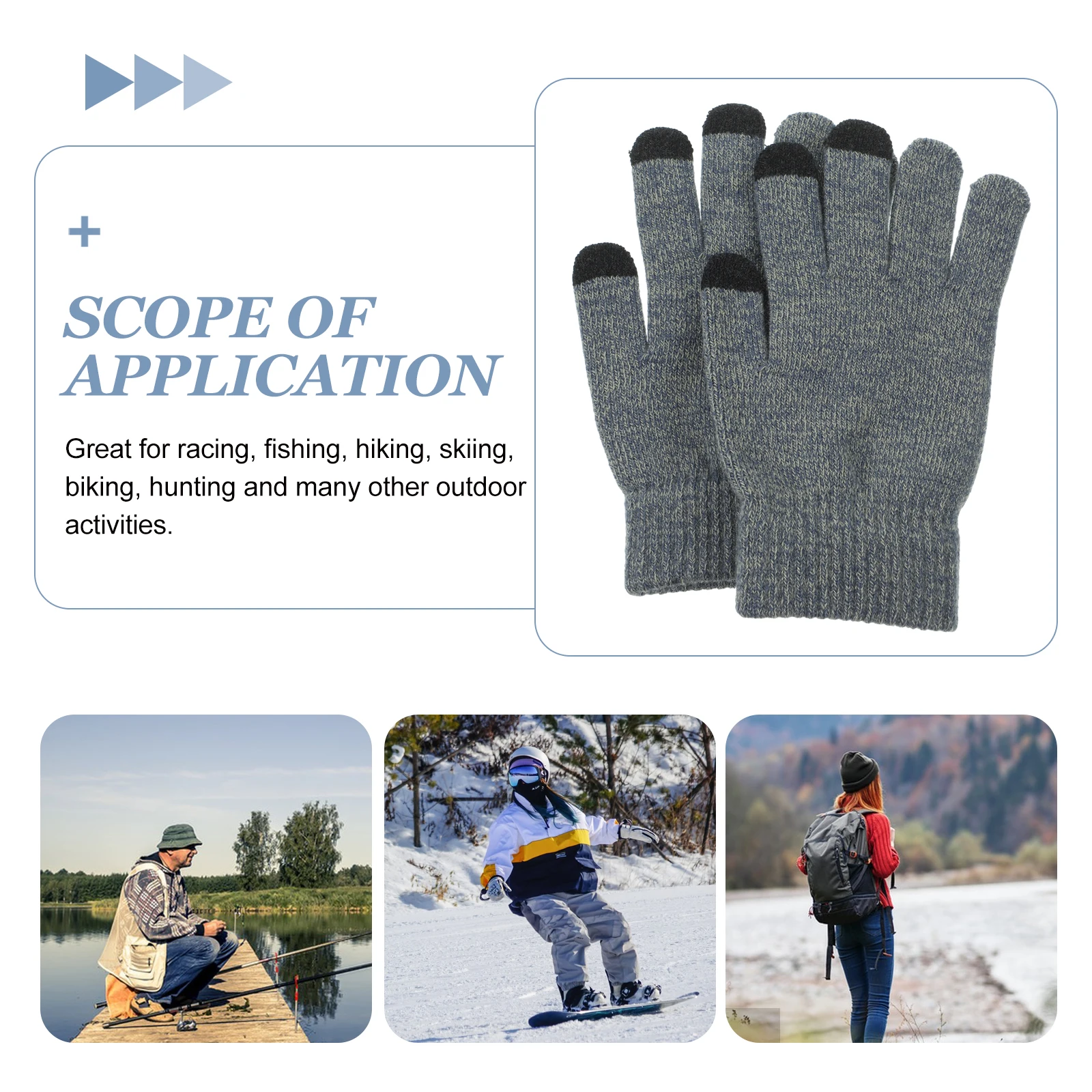 

1 Pair Touchscreen Gloves Winter Warm Anti-Slip Cycling Riding Bike Fitness Outdoor Thermal Gloves For Men Women