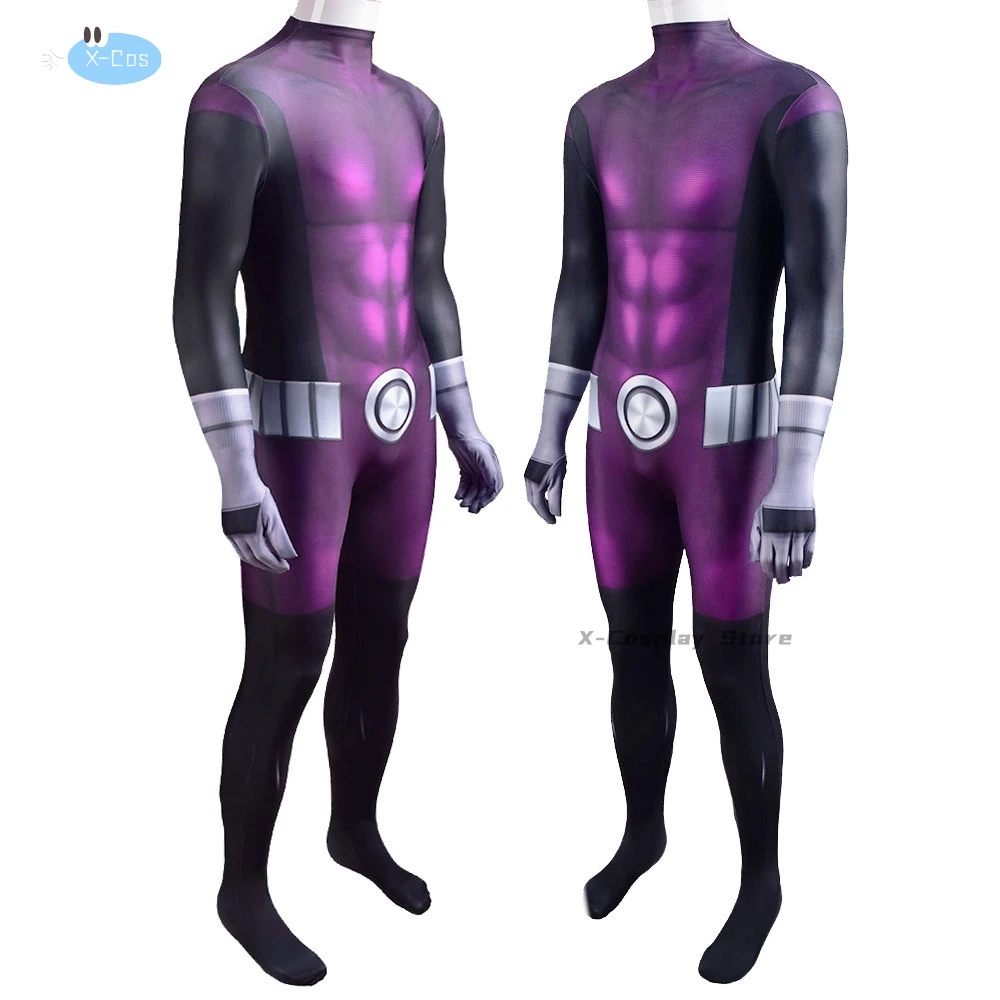 Adults Kids Teen Game Titans Beast Comic Logan Boy Cosplay Jumpsuit Costume Suit Halloween Uniform Wig Roleplay Chico Cos