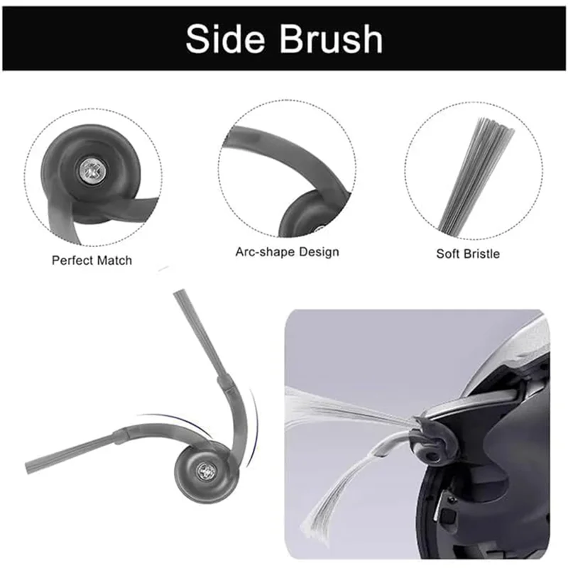 【Hot Selling!】14Pcs Side Brush Hepa Filter Dust Bag For Roborock Saros Z70 / G30 Space Sweeper Accessories Vacuum Cleaner Parts