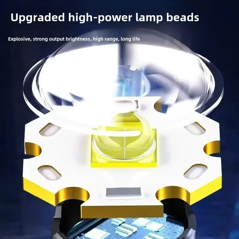 Strong Light Flashlight Outdoor Ultra Bright Long-range P50 Flashlight Telescopic Focusing High-power Portable Flashlight