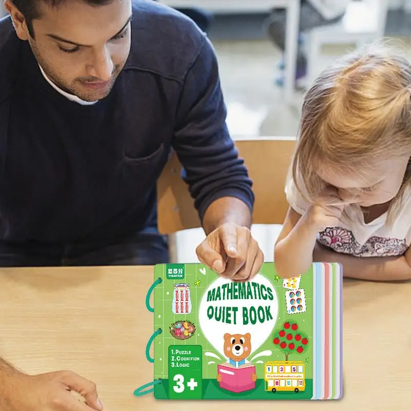 Montessori Sensory Book Quiet Activity Book Learning Animal Number Matching Puzzle 3-6 Years Old Sensory Learning Materials