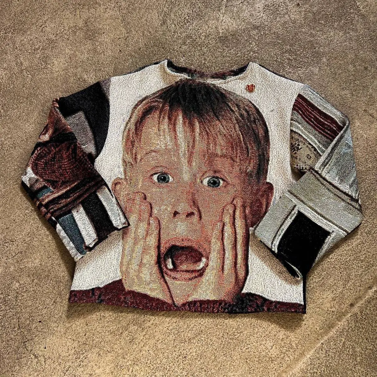 Home Alone Printed Mans Terry T-shirts, Funny Cartoon and Skeleton Sweatshirts, Outdoor Long Sleeve Men's Polerones