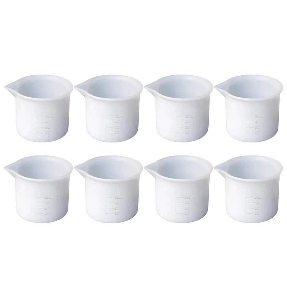 

8Pcs Silicone Measuring Cups Epoxy Resin Mixing Holders Measuring Tools DIY Resin Craft Supplies Kit Mixing Cup Tool Kit