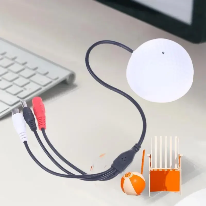 Telecamera IP monopezzo per sorveglianza CCTV, preamplificatore integrato, microfono per acquisizione audio e monitoraggio audio vocale cablato