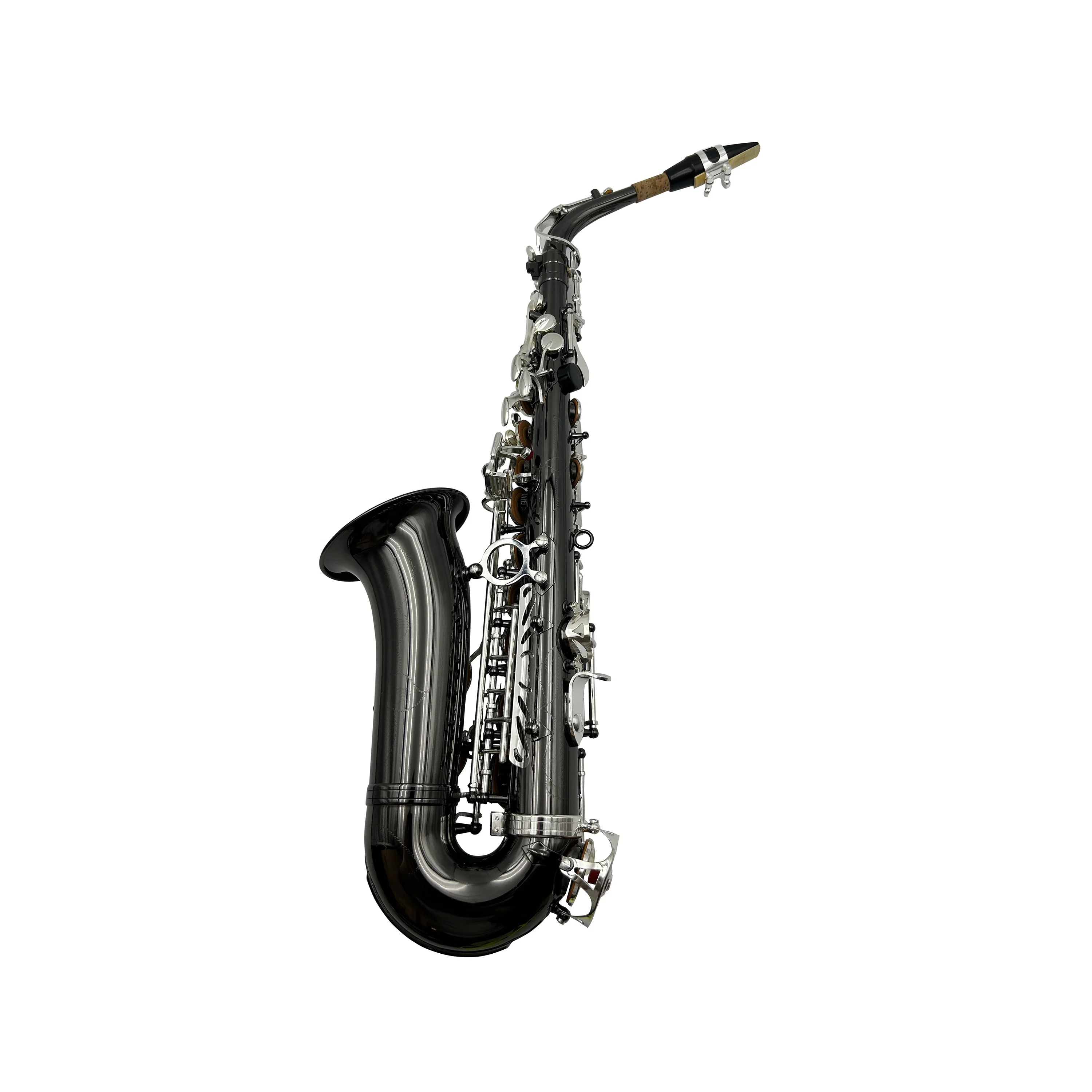 

Professional Alto Saxophone JYAS102DBNS Tone Brass Body Black Nickel Silver Keys Woodwind Instrument For