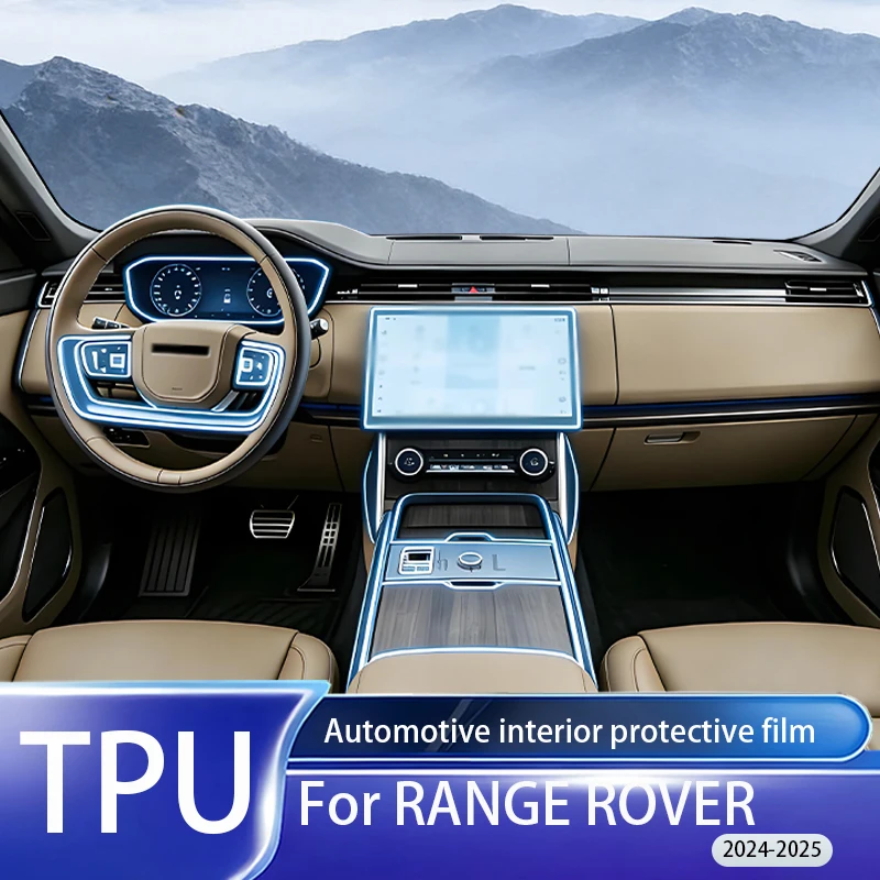 Fit for Range Rover 2024-2025 Clear TPU PPF Anti Scratch Central Control Instrument Panel Interior Protective Sticker Kit