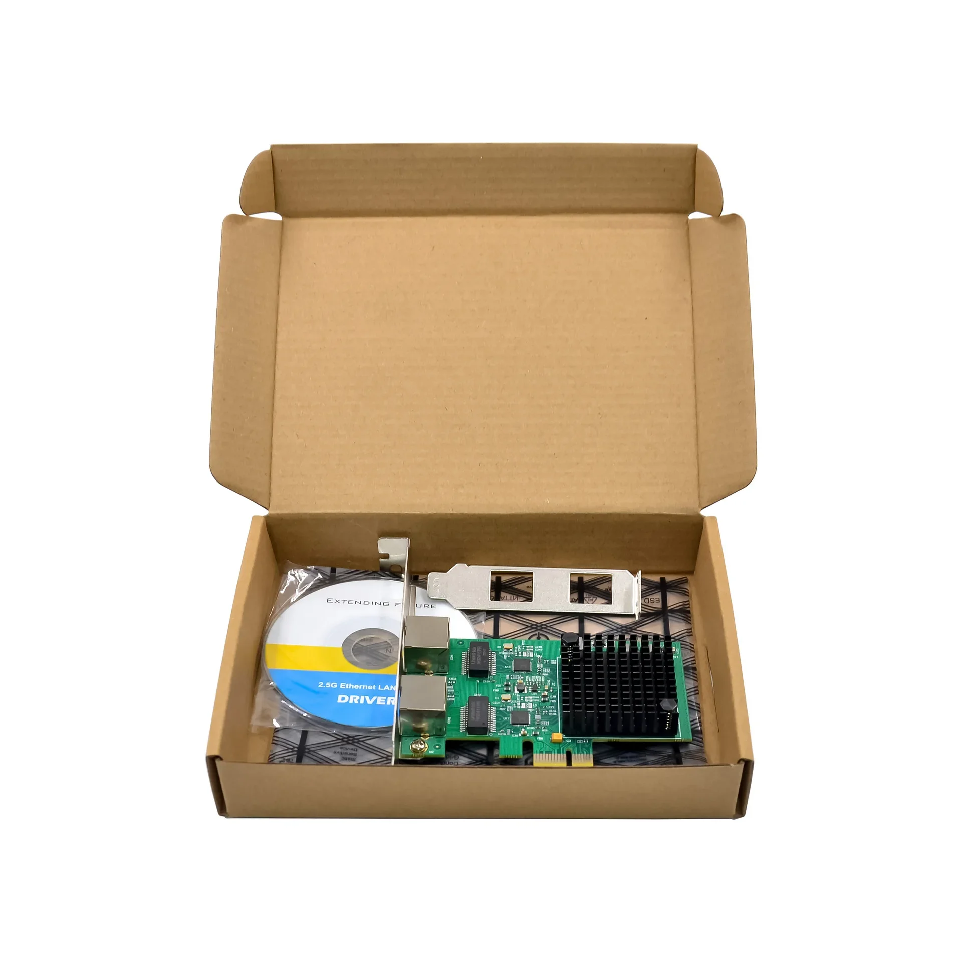 2.5Gbase-T Gigabit Netwerkadapter Met 2 Poorten 2500Mbps Pcie 2.5Gb Ethernet Kaart Rj45 Lan Controller Kaart