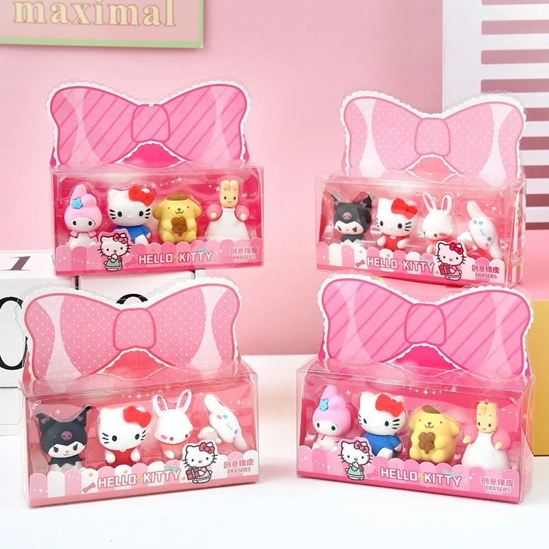 

2023 New Sanrio Stationary Hello Kitty Kuromi My Melody Erasers Anime Cartoon Student Creative Rubber Wholesale Birthday Gift