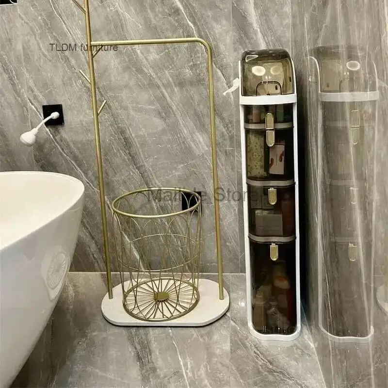 

Bathroom Storage Racks Bathroom Gap Cabinet Storage Organizer Installation-free Gap Cabinet with Cover Floor Narrow Cabinet