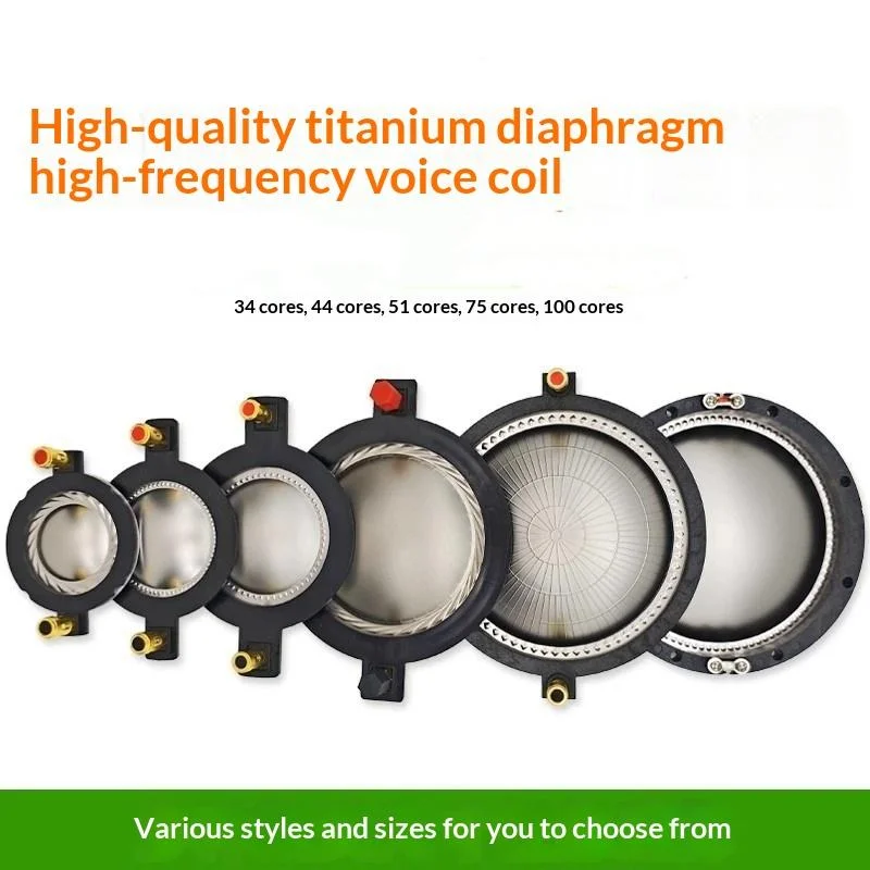 1Pcs Titanium Compression Driver Diaphragm Speaker Voice Coil Unit Multiple Sizes High Fidelity For Speaker Repair Replacement