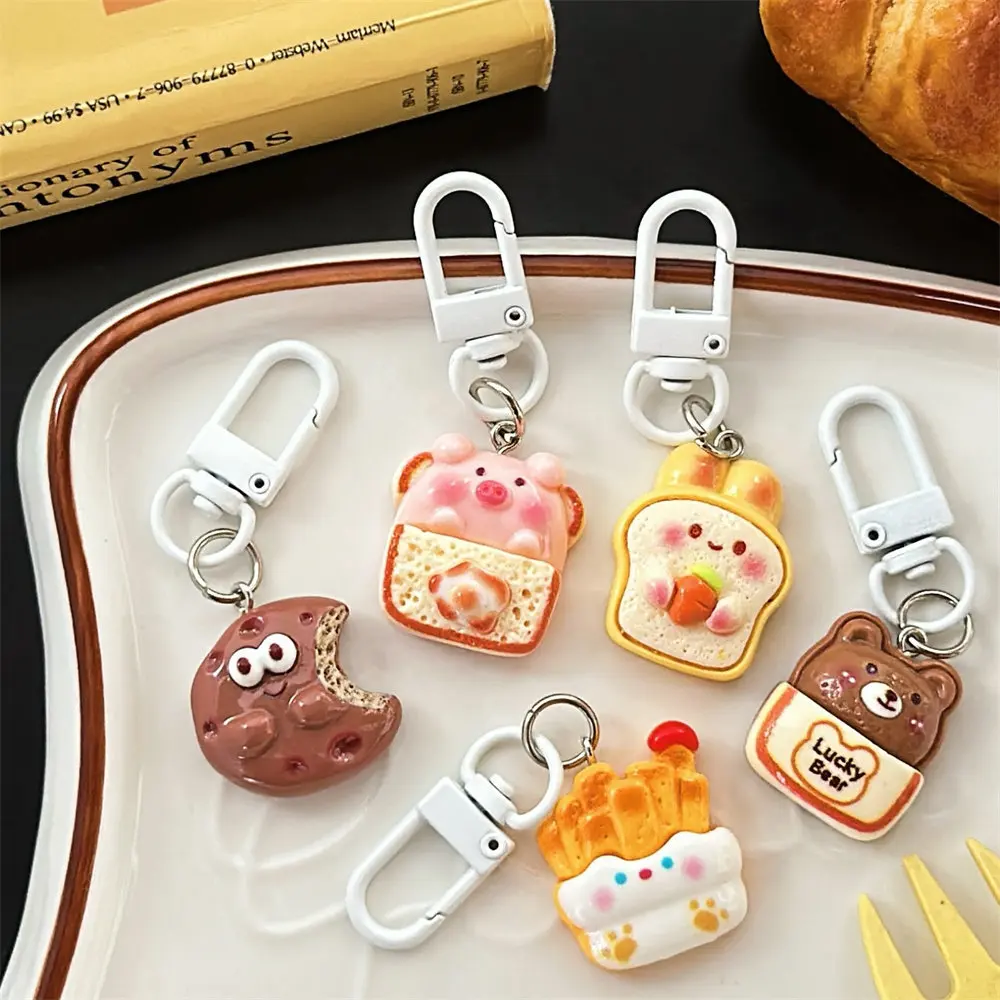 5Pcs New Food Small Animal Keychain Pendant Girl's Bag Decoration Pendant Girlfriend Couple Accessories Gift ﻿