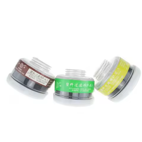 1pcs 40mm Gas Filter Replaceable Filtering Box Organic Vapors Acid For Chemical Respirator Mask Painting Spraying Accessories