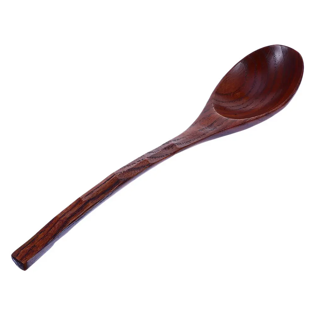 

Japanese Style Wooden Honey Stirring Spoon Kids Soup Food Coffee 1Pcs Smooth Polished Safe Comfortable Edges Long Handle