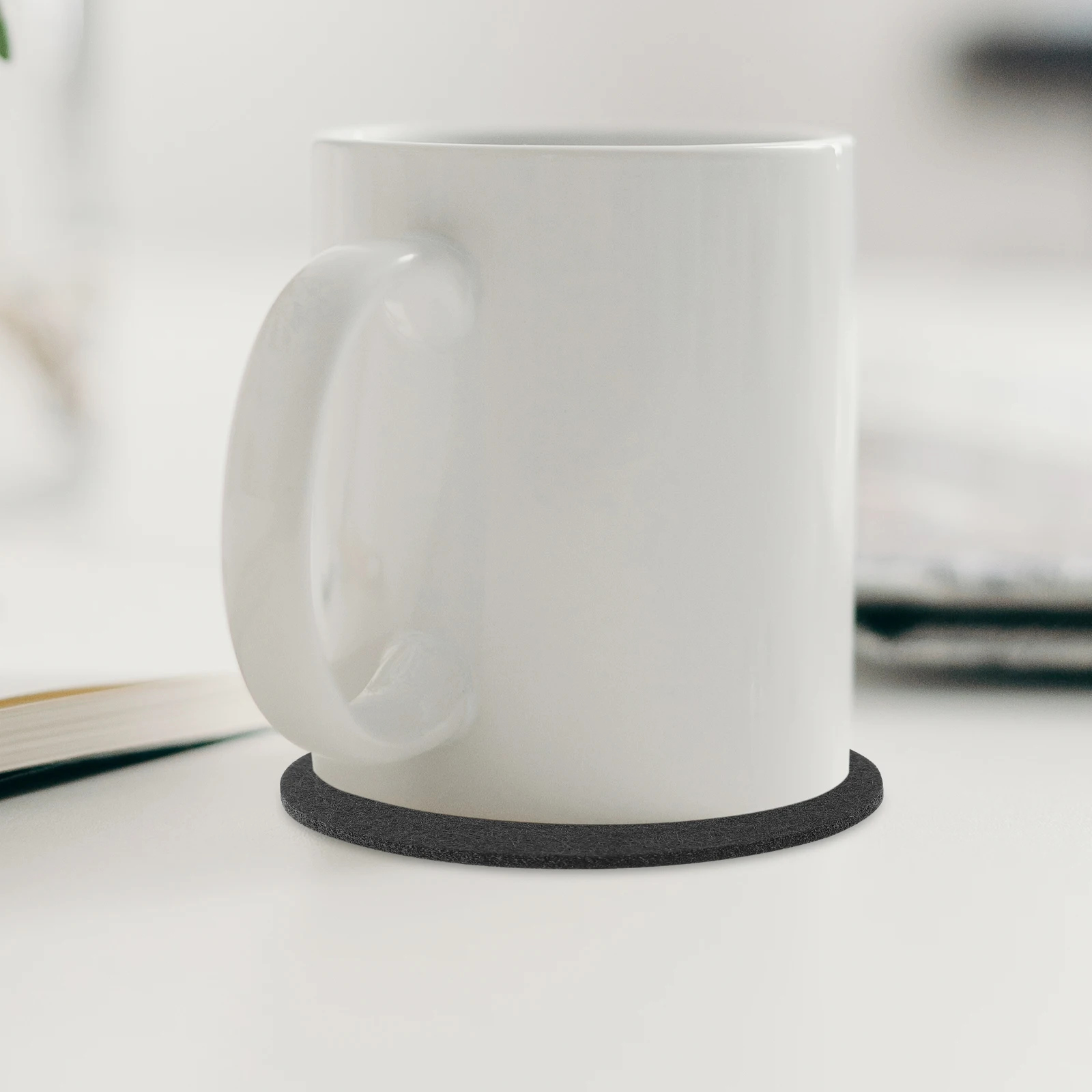 

50pcs Felt Coasters Cup Mat Simple Decorative Placemats Office Desk Home Furnishings Practical Insulation Protect