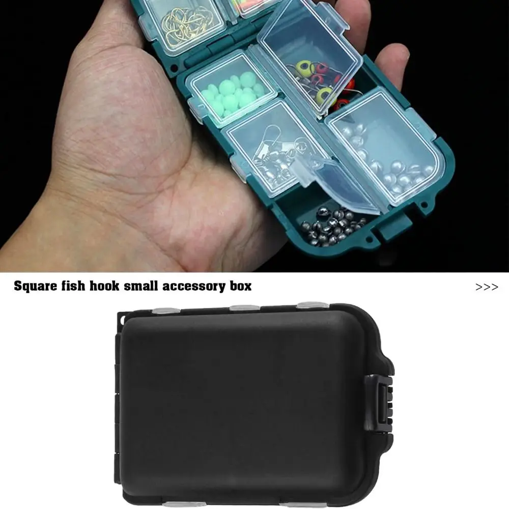 10 Compartments Fishing Tackle Box Thickened Multi-function Containers Portable Case Hooks For Storing Swivels Jigs Hooks Sinker