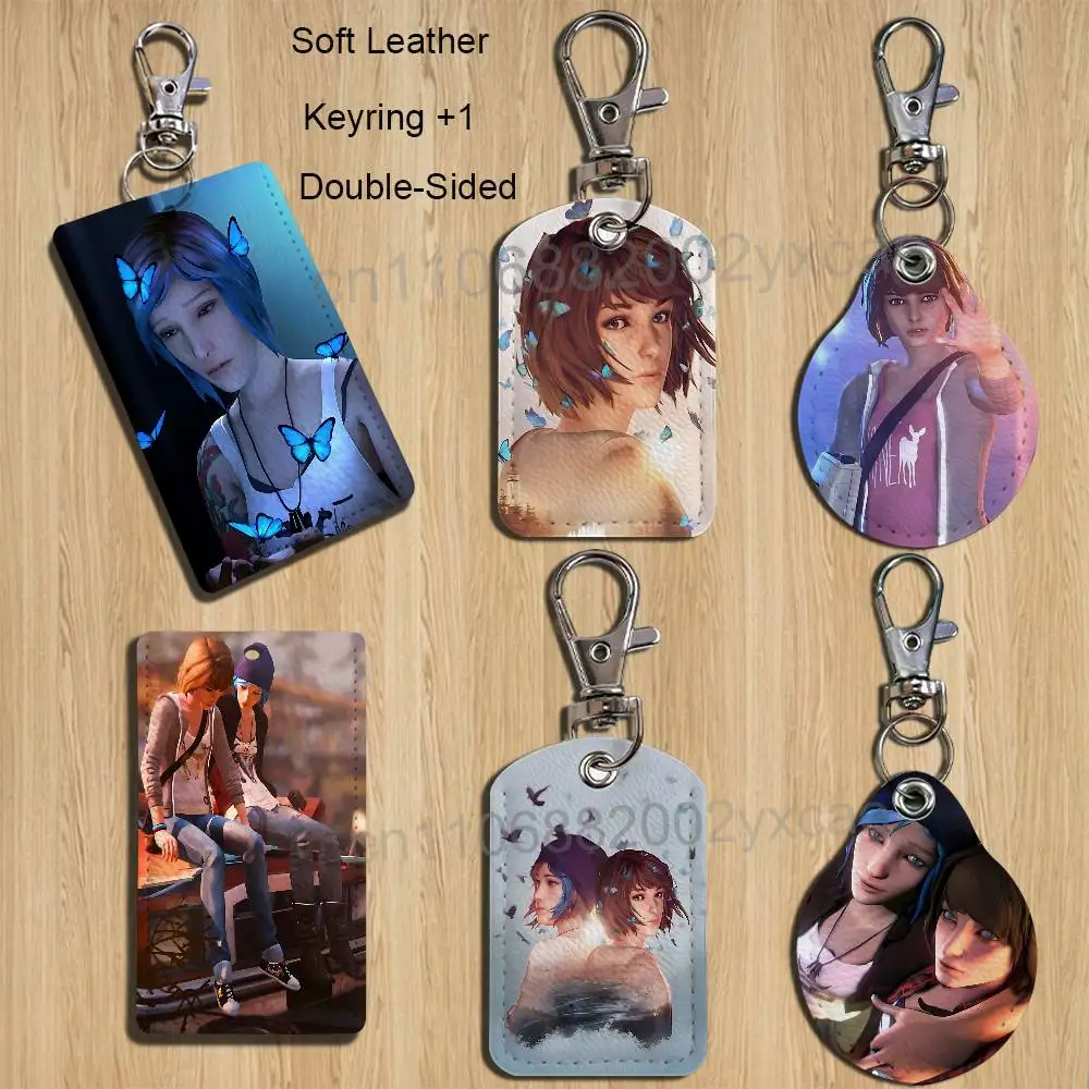 Max Caulfield Chloe Life is Strange Cartoon Singer Anime Card Keychain Fashion Pendant Bag ID Door Card Case Bus Card Cute Adult