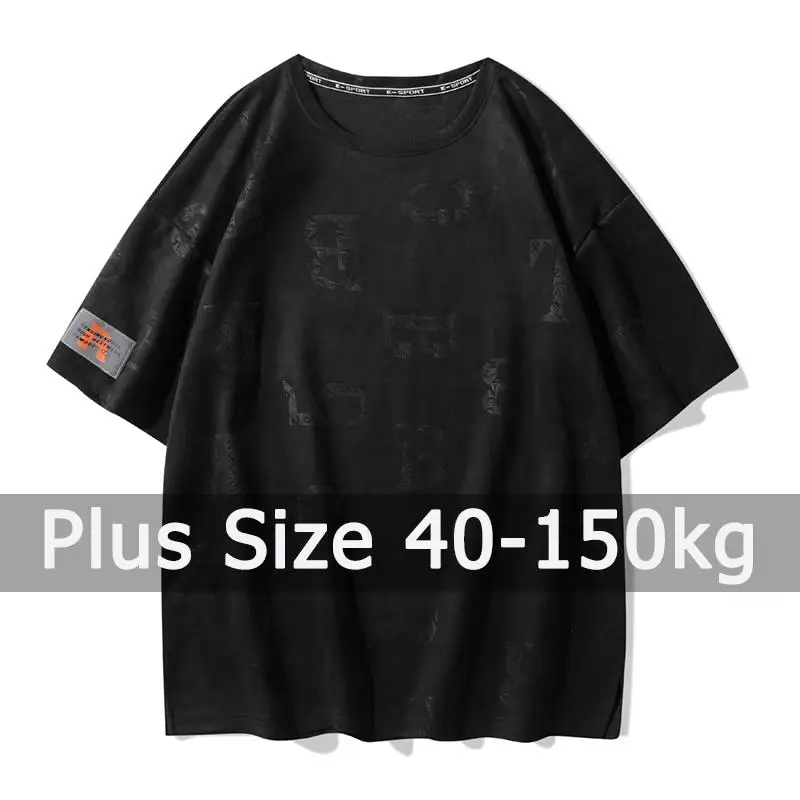 Plus Size T-shirt for Men 9XL 150KG Summer Cotton T-shirt Comfortable Breathable Oversized Tees Oversized T Shirt Men Clothing