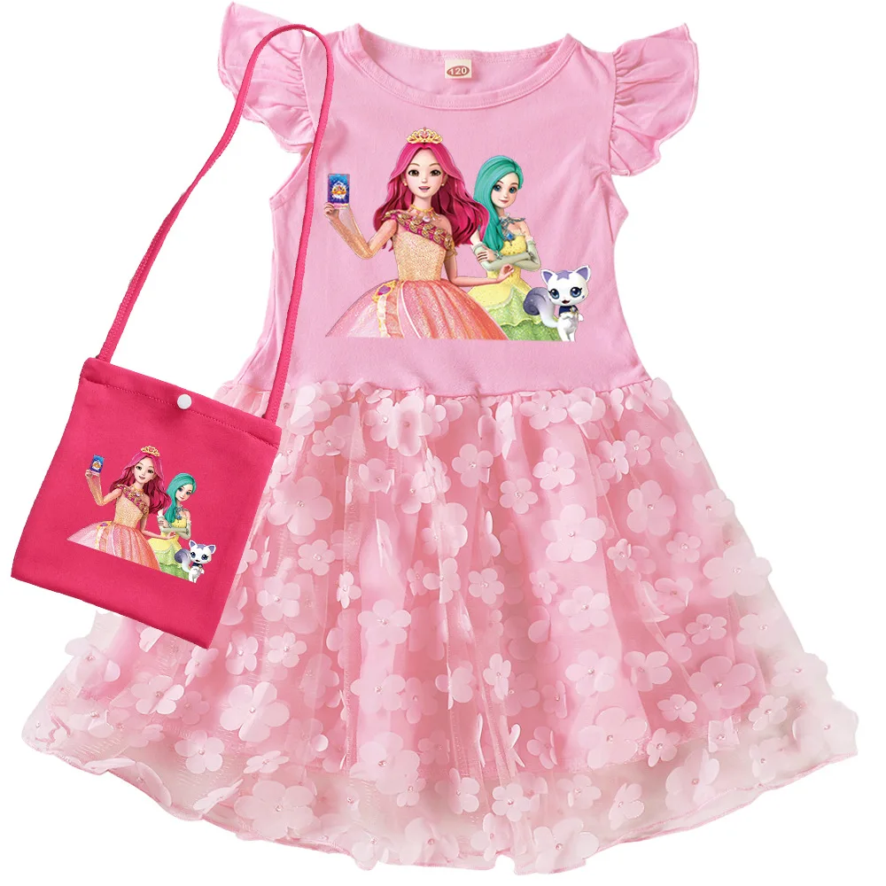 Anime Secret J-Jouju Dress Kids Short Sleeve Casual Dresses Baby Girls Cartoon Jouju Clothes Children Summer Princess Vestido De