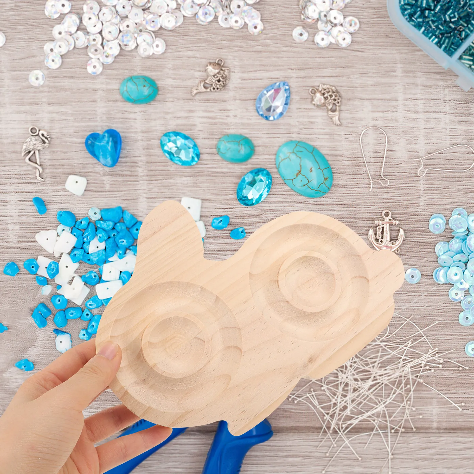 

Пасхальный поднос для украшений в форме кролика, большой, для демонстрации браслетов и ожерелий, подставка для хранения ювелирных изделий ручной работы, тарелка для мелочей