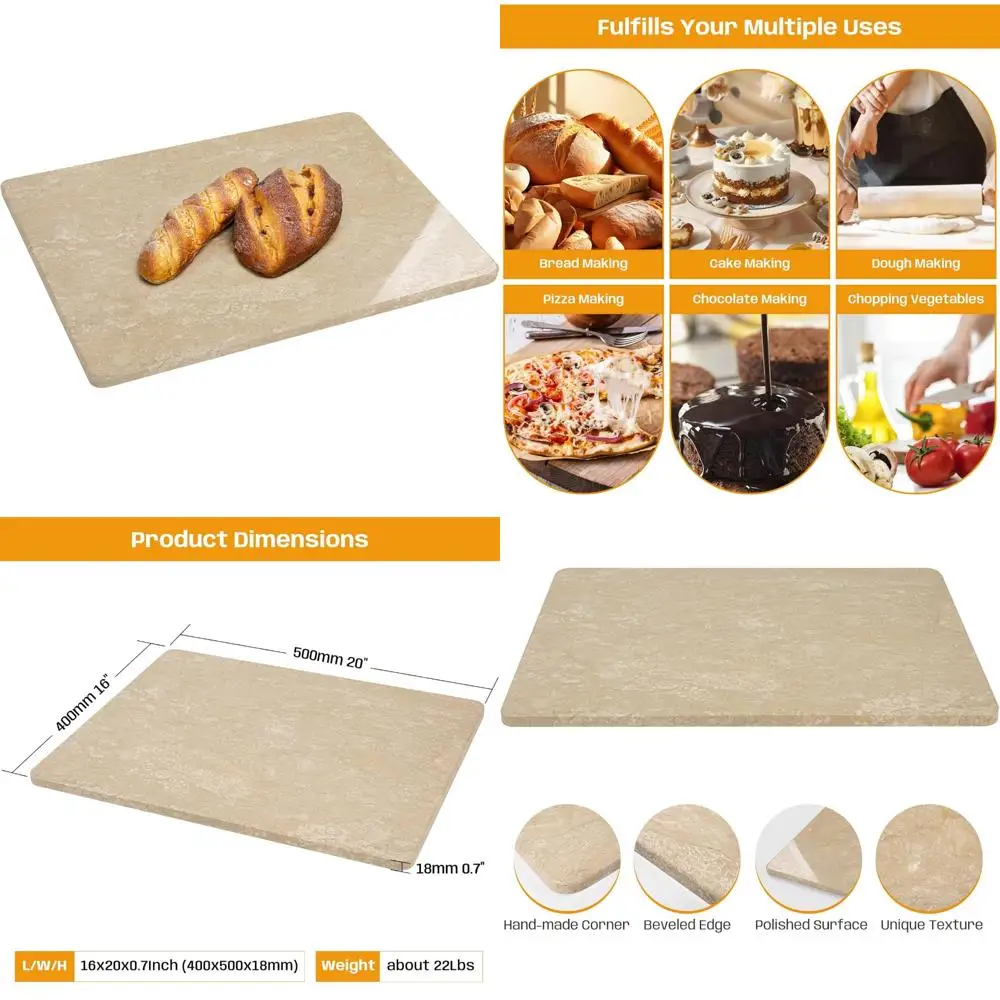

Большая кухонная мраморная разделочная доска — плита премиум-класса для выпечки, сыра, мясных изделий и шоколада с нескользящей опорой