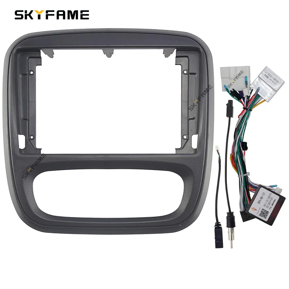 SKYFAME Car Frame Fascia Adapter Canbus Box Decoder Android Radio Dash Fitting Panel Kit For Renault Trafic 3 Opel Vivaro B