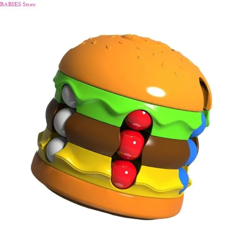 C9GB Kids Kids Spinner Cube Toy Hamburger/French Fries Fingertip Puzzle Cube