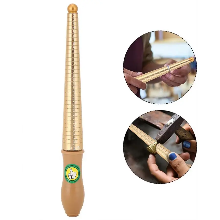 Ring Size Mandrel Stick Finger Gauge Ring Sizer Ring Size Measuring Stick US/HK Size Ring Jewelry Making Tool for Jeweler