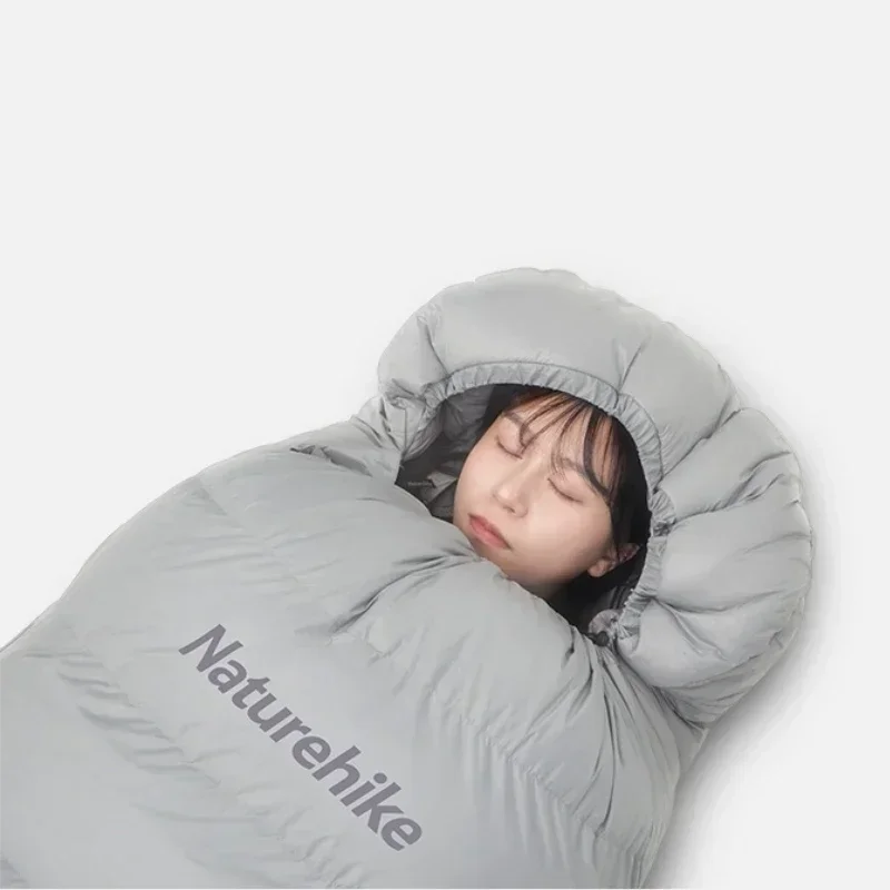 Naturehike Outdoor Camping Duck Down Sleeping Bag Envelope Hood Can Splicing Comfortable Warm Sleeping Bag Camping Sleeping Gear