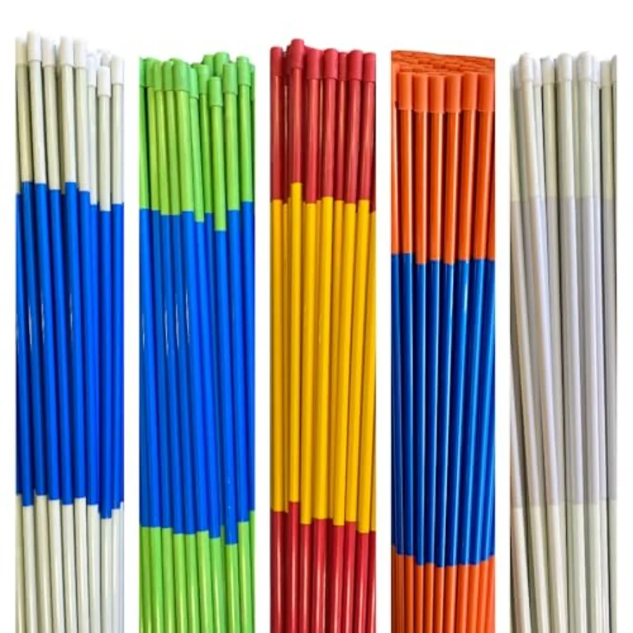 

4ft Custom PRO Line Fiberglass Snow Stakes for Driveway Marking and Winter Safety - 48 Long with Pointed Tip Hy Viz Reflective