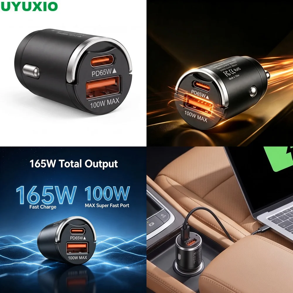 carregador-de-viagem-para-carro-de-165w-com-protecao-contra-sobrecorrente-e-sobretensao-pd-65w-tipo-c-e-100w-usb-a-para-carros-caminhoes-suvs-e-viagens