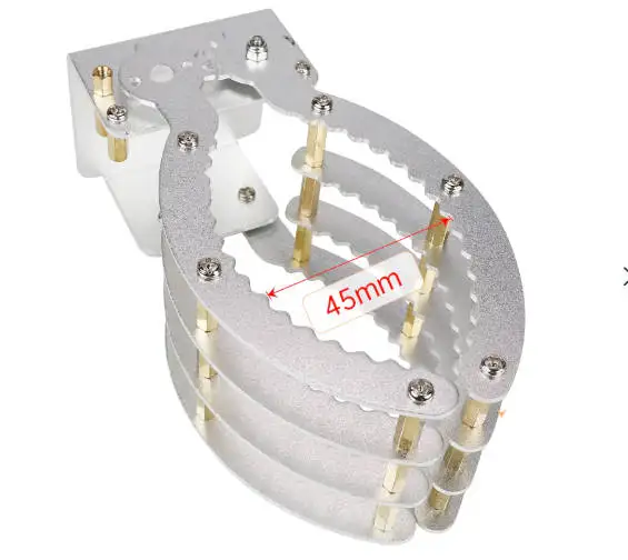 Silver Aluminum Alloy Gripper for Robot DIY
