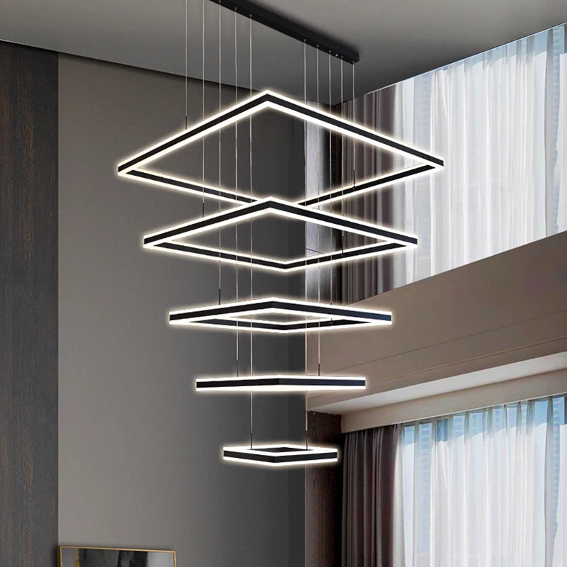 Nordic home decoration, stair chandelier, living room bedroom and dining room Pendant lights, ceiling light, indoor lighting