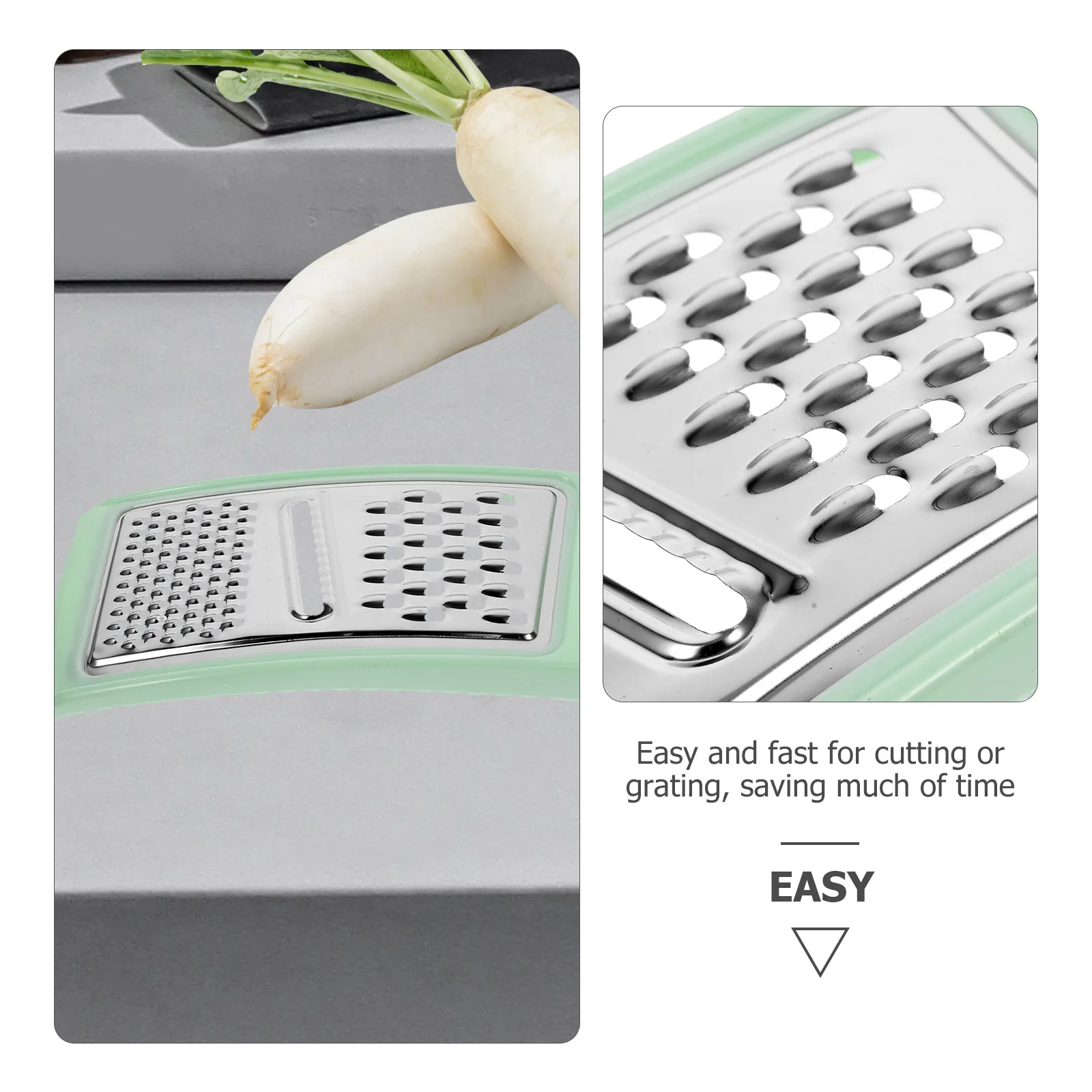 

Vegetable Grater Kitchen Multifunction Stainless Steel Light Green Cutting Tool