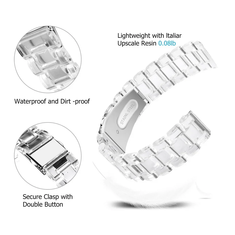 Strap For Redmi Watch 5 Active / Redmi Watch 5 Lite Transparent Resin Band