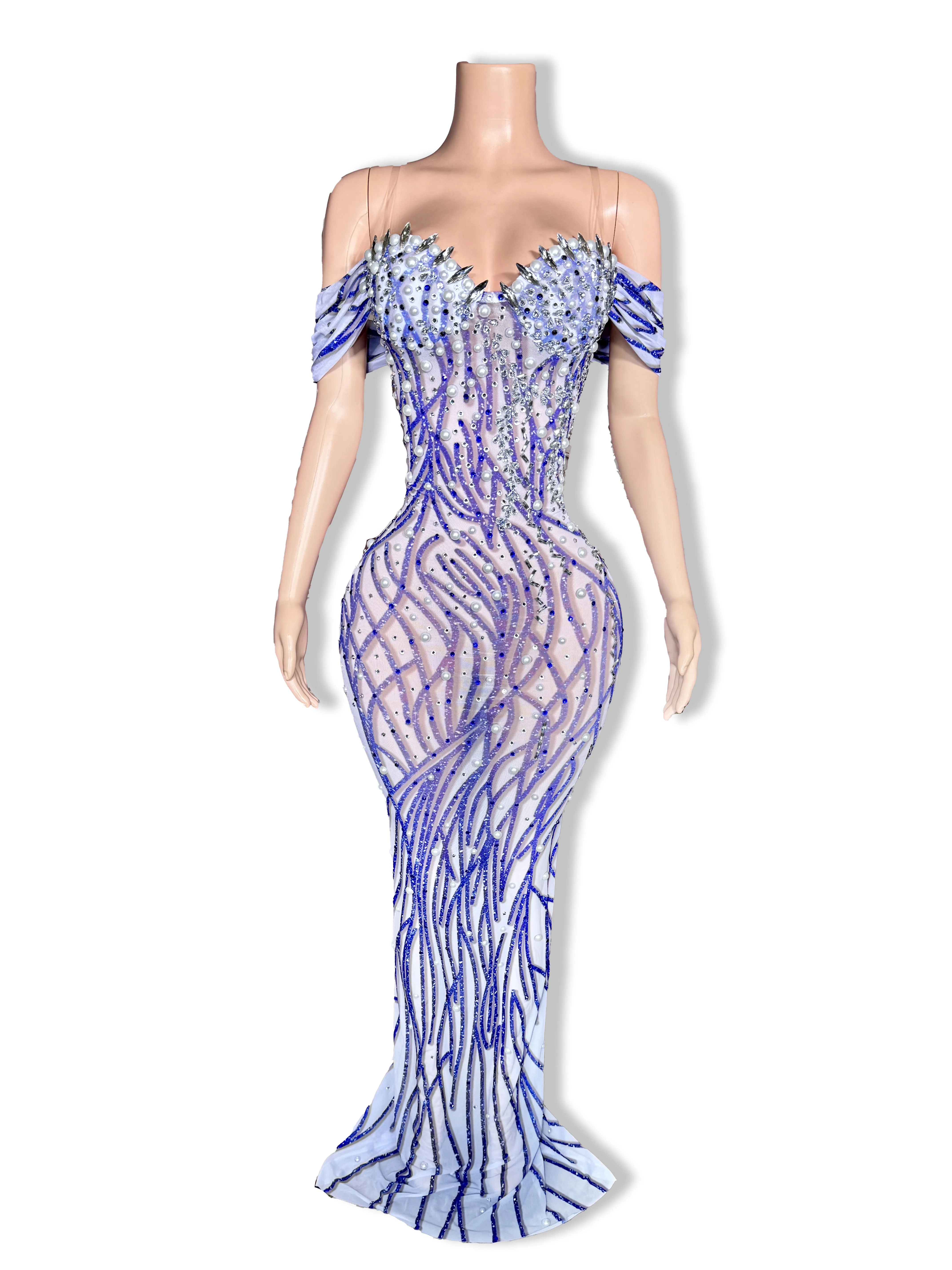 

ZD Luxury Rhinestone Tight Short Dress Women Slash neck Evening Party Prom Gown Birthdy Nightclub Performance Costume Stage