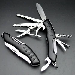 New Outdoor 11 in 1 Multifunctional Swiss Knife Camp Multitool Bottle Opener Folding Knife Portable  Military Fold Pocket Knife