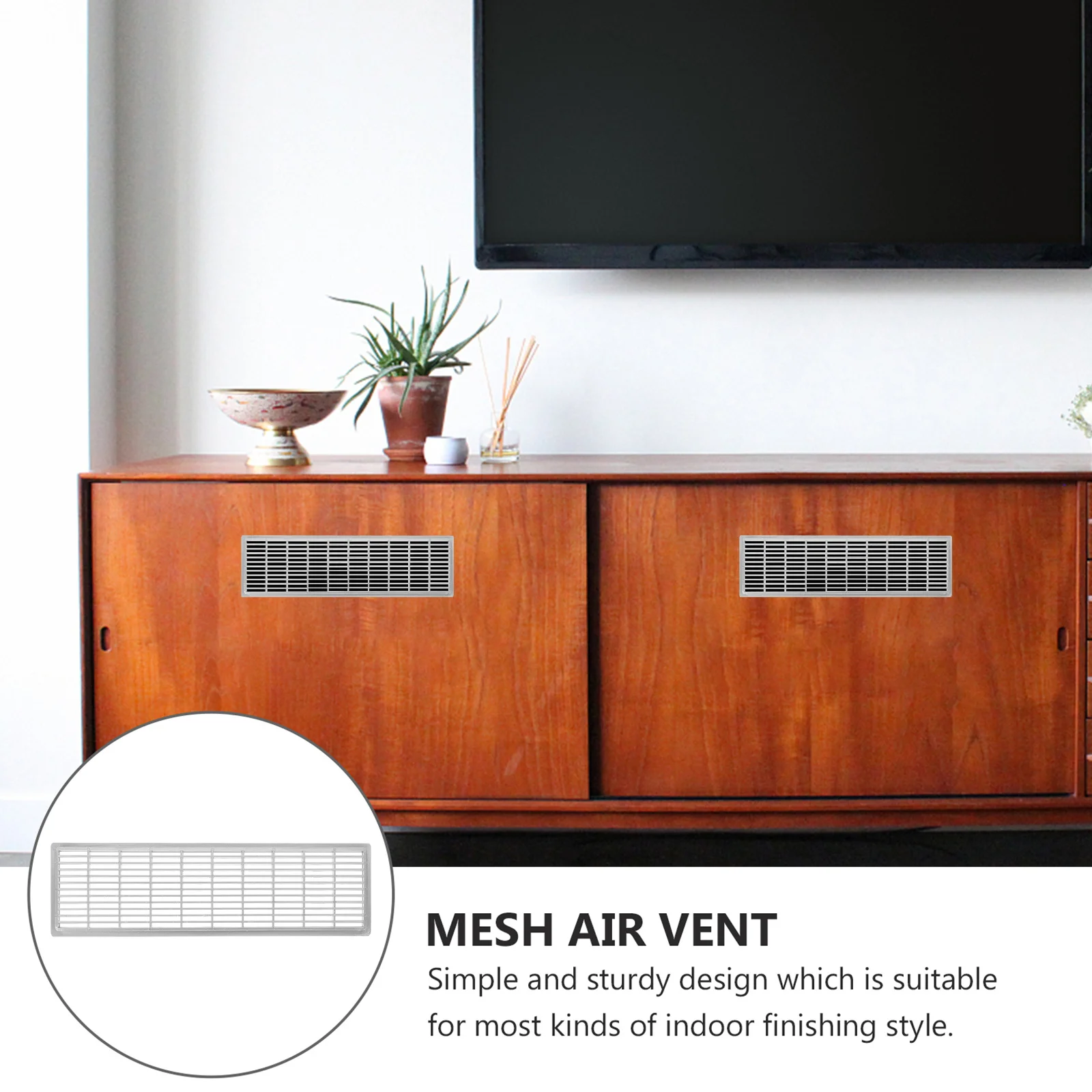 

6pcs Air Vent Covers Plastic Breathable Vent For Wardrobe Closet Door Rectangular Ventilation Hole Cover Indoor Outdoor Use