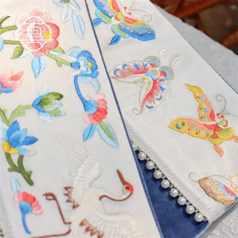 【Red-crowned Crane】Original Handmade A5A6 Notebook Covers Protector Book Sleeve Crafted Fabric Products Diary Cover，in Stock