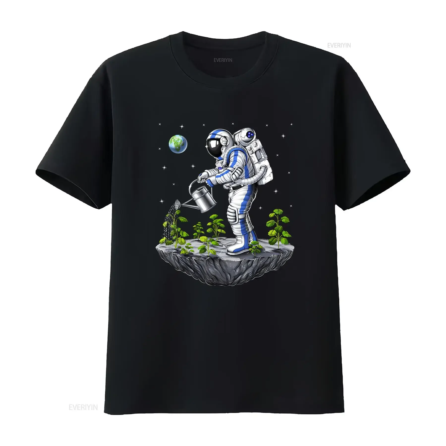Space Astronaut T Shirt Gardener Gardening Plants Planet Earth Botanical Clothing Botany Clothes Apparel vintage Washed