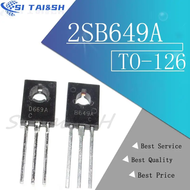 20pcs 2SB649A 2SD669A TO-126 (10pcs B649A + 10pcs D669A) ( 10pcs H669A + 10pcs H649A ）H669 H649 Audio on tube