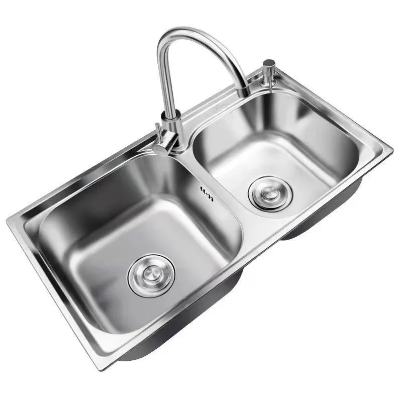 

Household modern sink double kitchen sink household 304 stainless steel