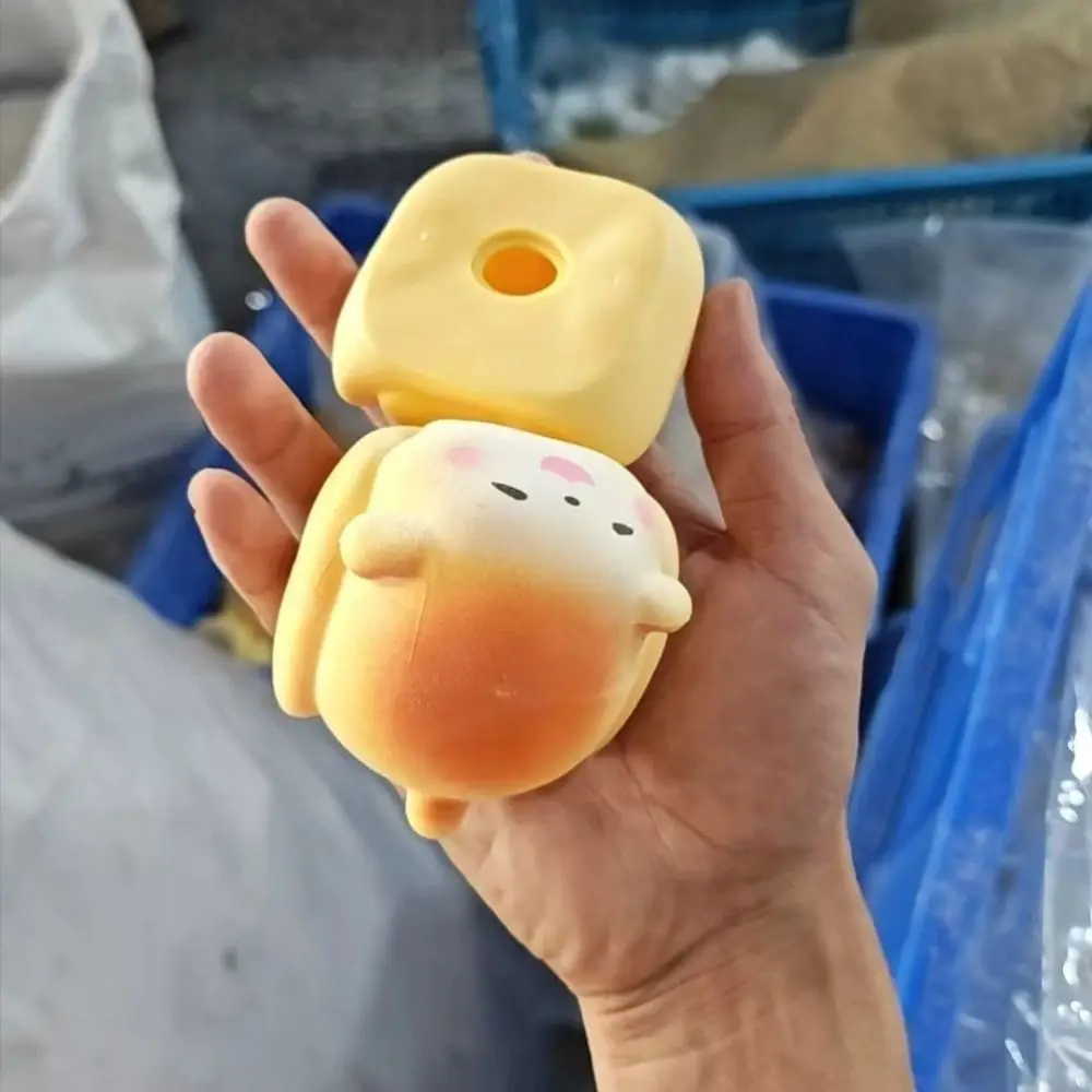 Boys Girls Cheese Puppy Crispy Bread Dog Hand Relax Shapable Crunchy Squishy Pinch Cute Handmade Blocks Filled Squishy Adults