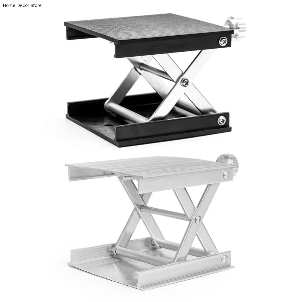 Aluminium Alloy Lift Table Plastic Platform Manual Lifting Stand Carpentry Lab Plate Automatic Leveling Bracket Woodworking