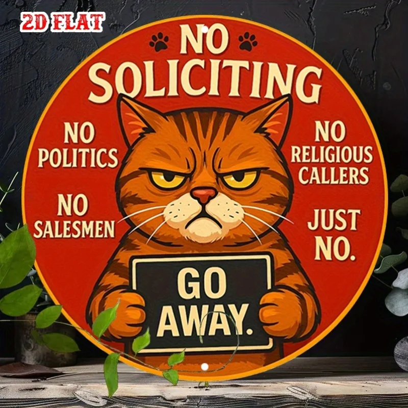2D Flat Funny Angry Cat 