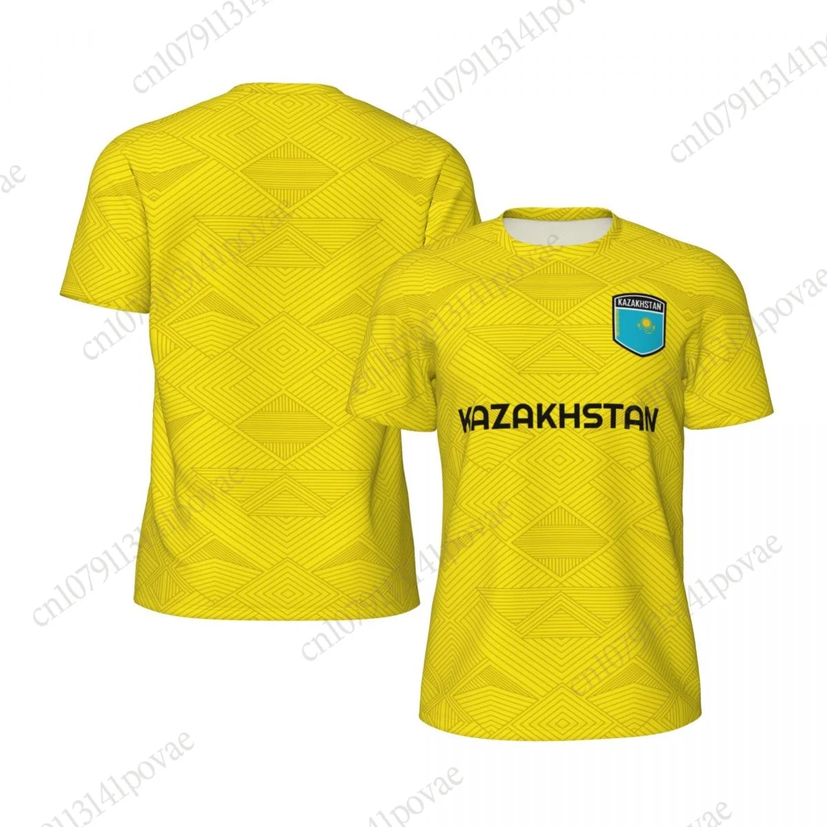 

Custom Kazakhstan Flag T-shirts Men Women Mesh Clothing Sports Breathable For Soccer Running Bike Tennis Fitness Football