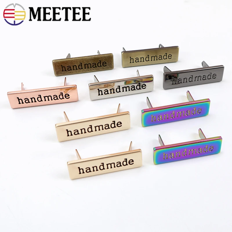 

10/20/30Pcs 36*10mm Handmade Metal Bag Label Clothes Jeans Shoes Decorative Tags Purse Buckles Hardware Sewing Bags Accessories