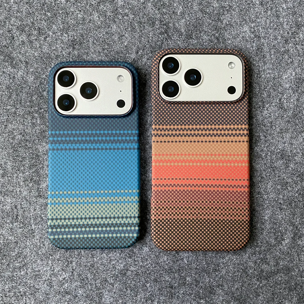 Schlanke Kohlefaser-Kevlar-Textur-Handyhülle für Apple IPhone 17 Air 16 15 14 Plus 13 12 11 Pro Max, schützende harte PC-Abdeckung