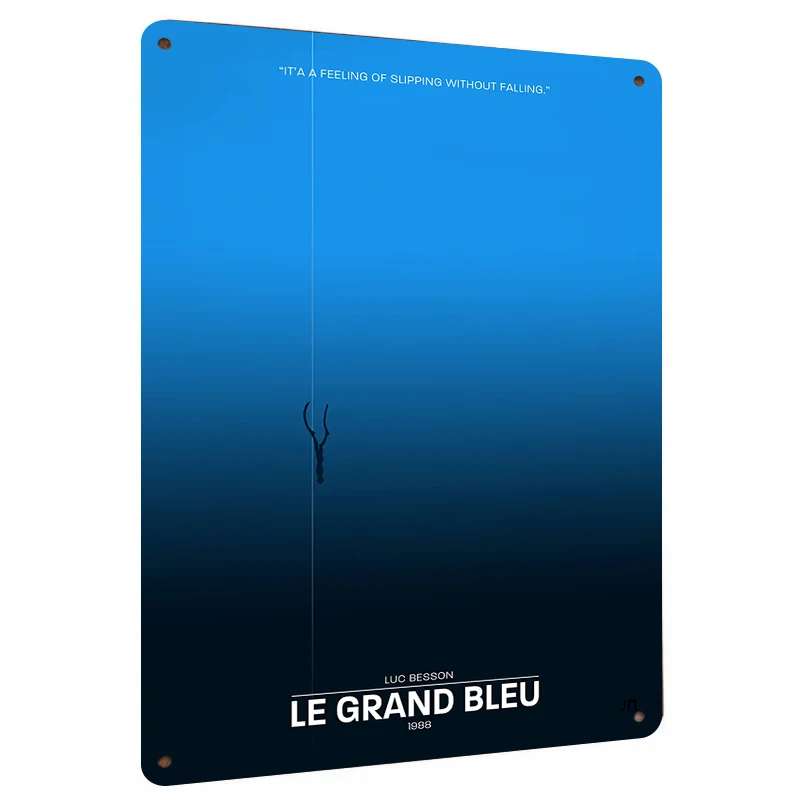 The Big Blue Diving Silhouette Metal Wall Art Modern Minimalist Living RoomHome Decor Movie Poster Decorative Painting
