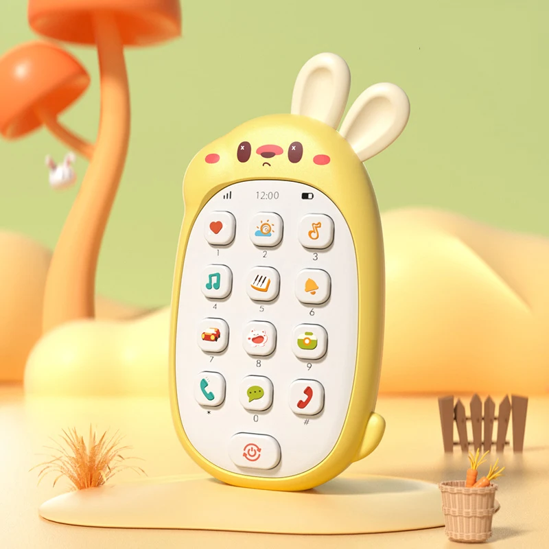Kinder-Kaninchen-Handy-Spielzeug kann kauen und puzzle frühe Bildung multifunktionale Musik Simulation Telefon Spielzeug