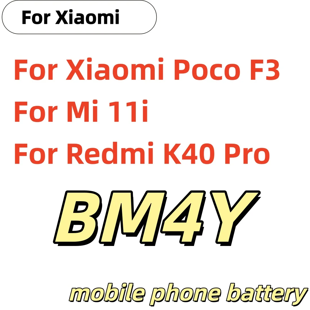 

2026 Years Fast Shipping BM4Y Battery For Xiaomi Poco F3 Mi 11i Redmi K40 Pro K40Pro 4520mAh Batteries Bateria+Free tools